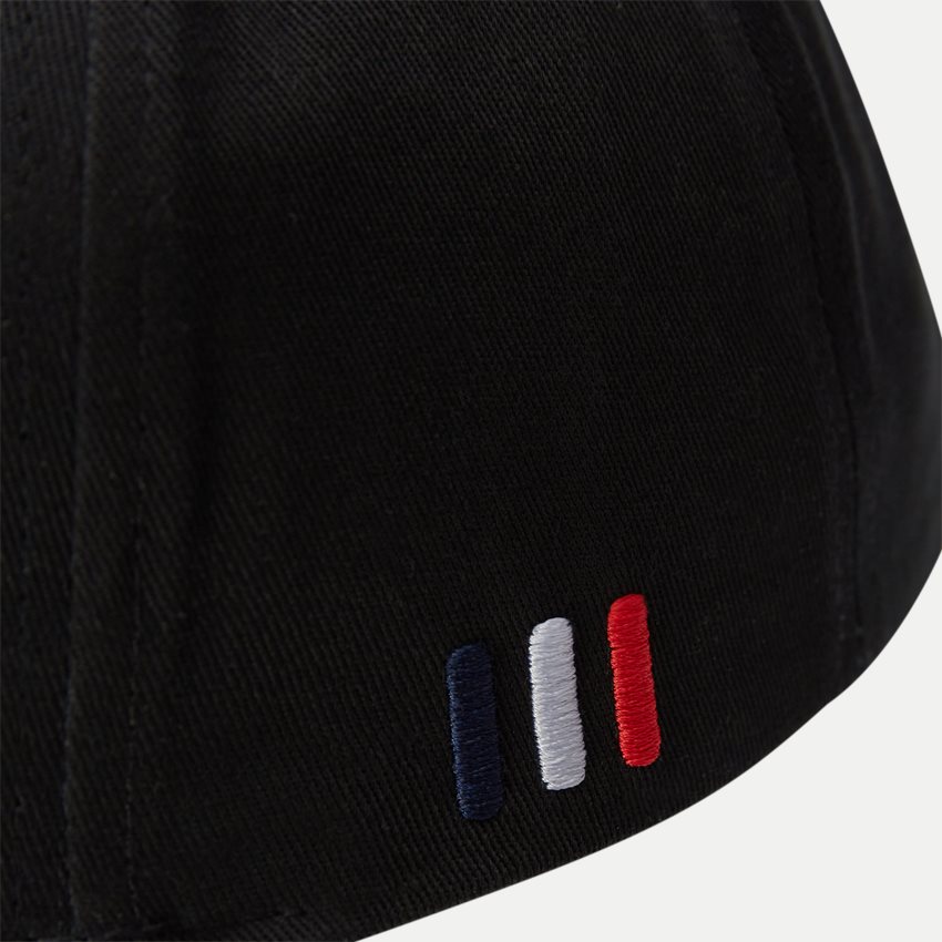 Les Deux Caps BASEBALL CAP SUEDE II LDM702003 BLACK/DARK BURGUNDY